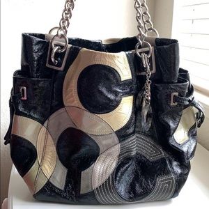 Coach Black Leather Tote